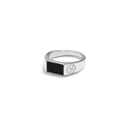 Classic Onyx Ring (Silver)